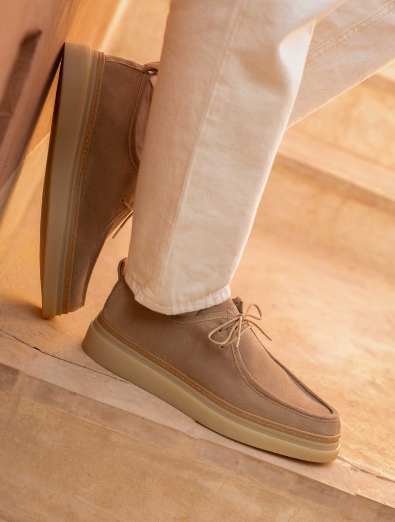 MANNY — Derbies en cuir suédé