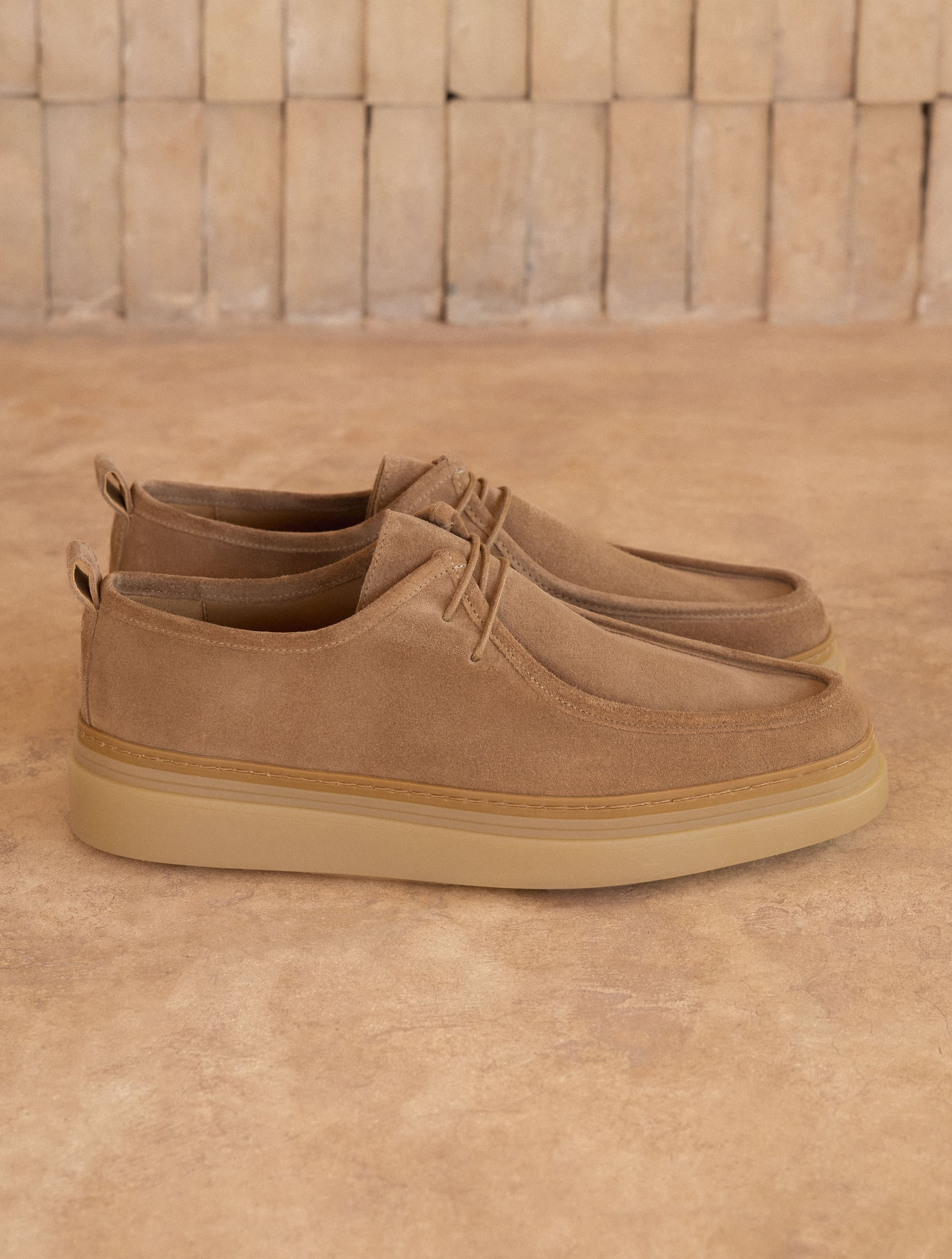 MANNY — Derbies en cuir suédé