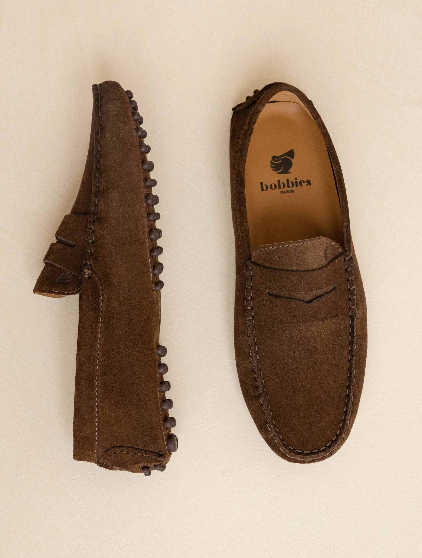 LEWIS — Mocassin driving loafer en cuir suédé