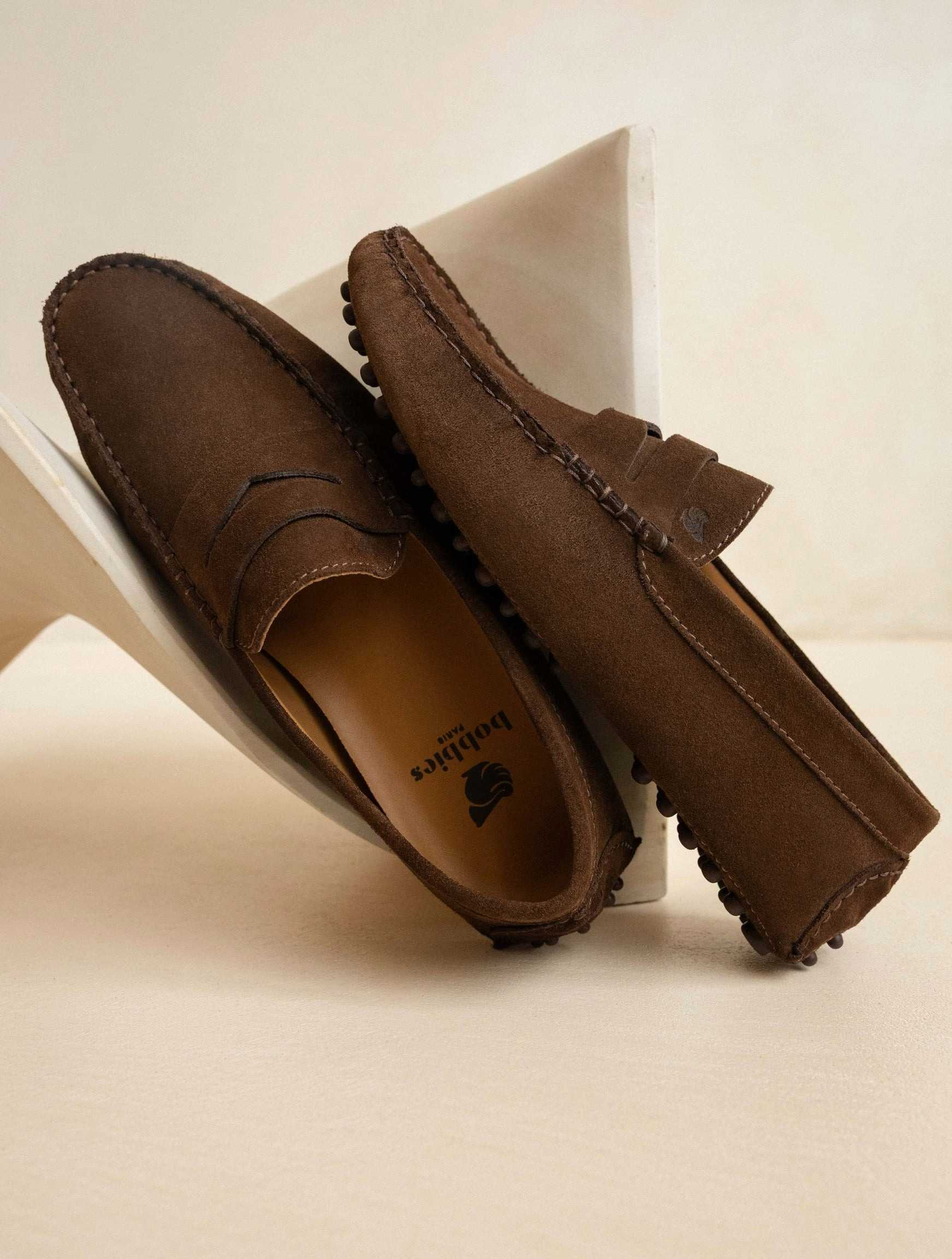 LEWIS — Mocassin driving loafer en cuir suédé