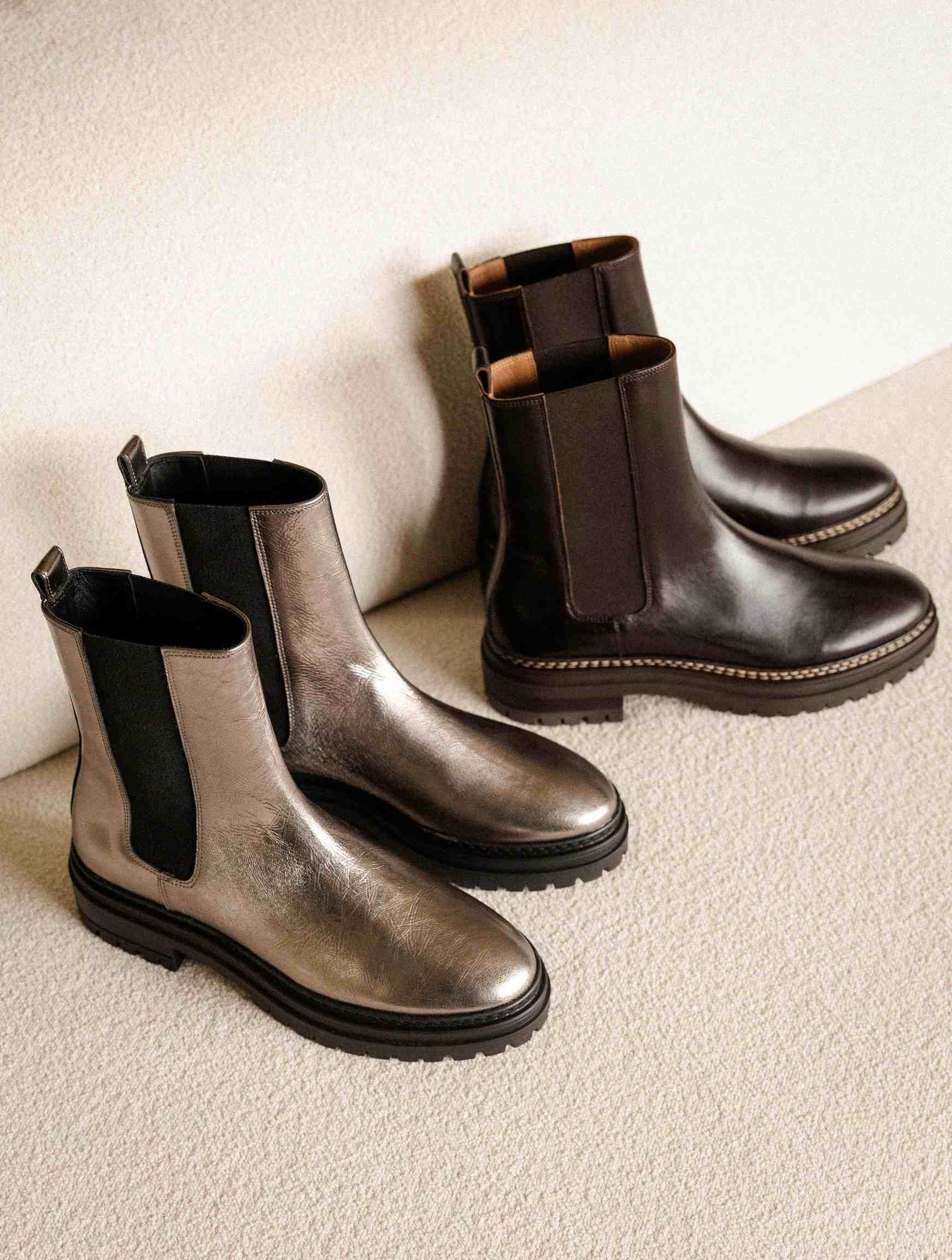 CLOVER — Bottines en cuir