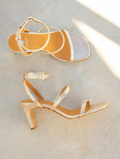 CASEY — Sandales à talons hauts en cuir lamé
