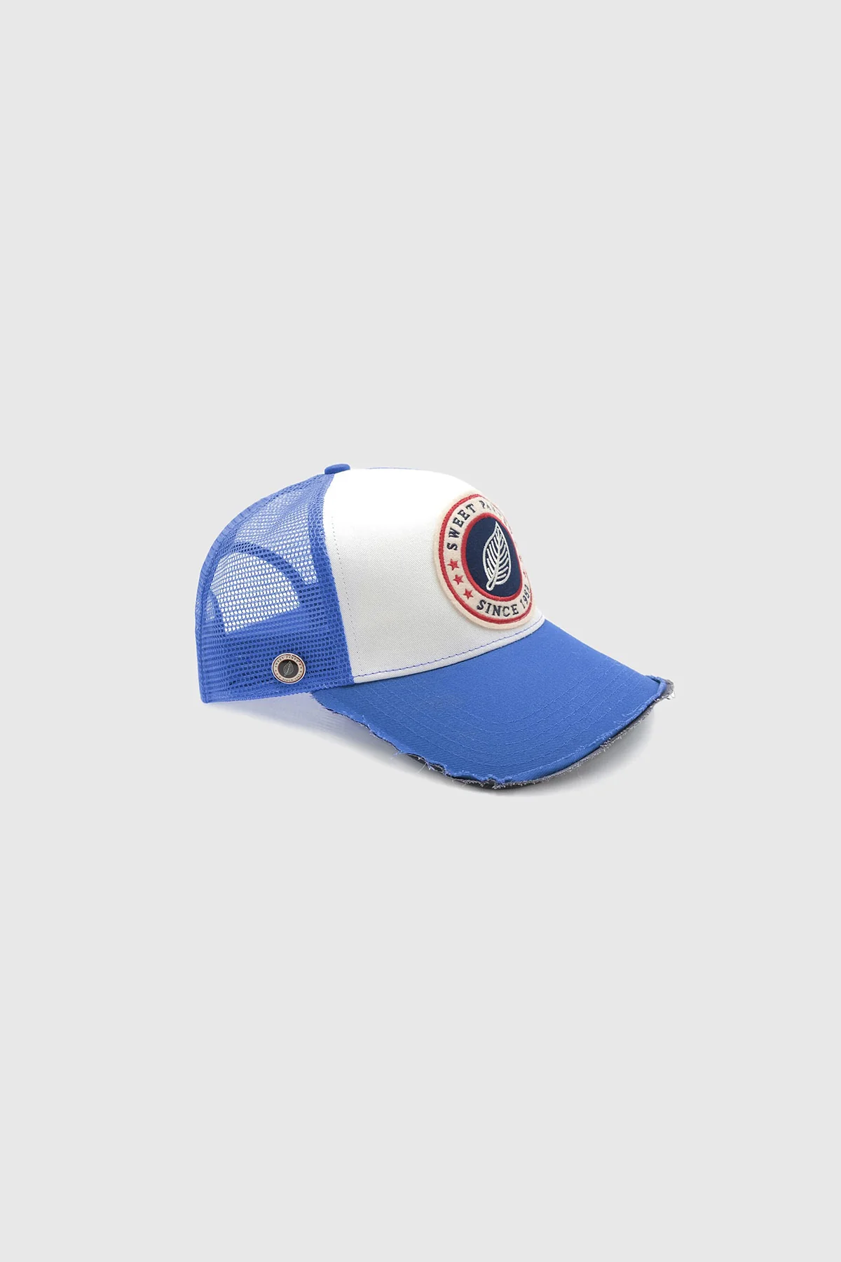 HOME RUN CAP — Casquette bi-colore en coton et filet - Azure