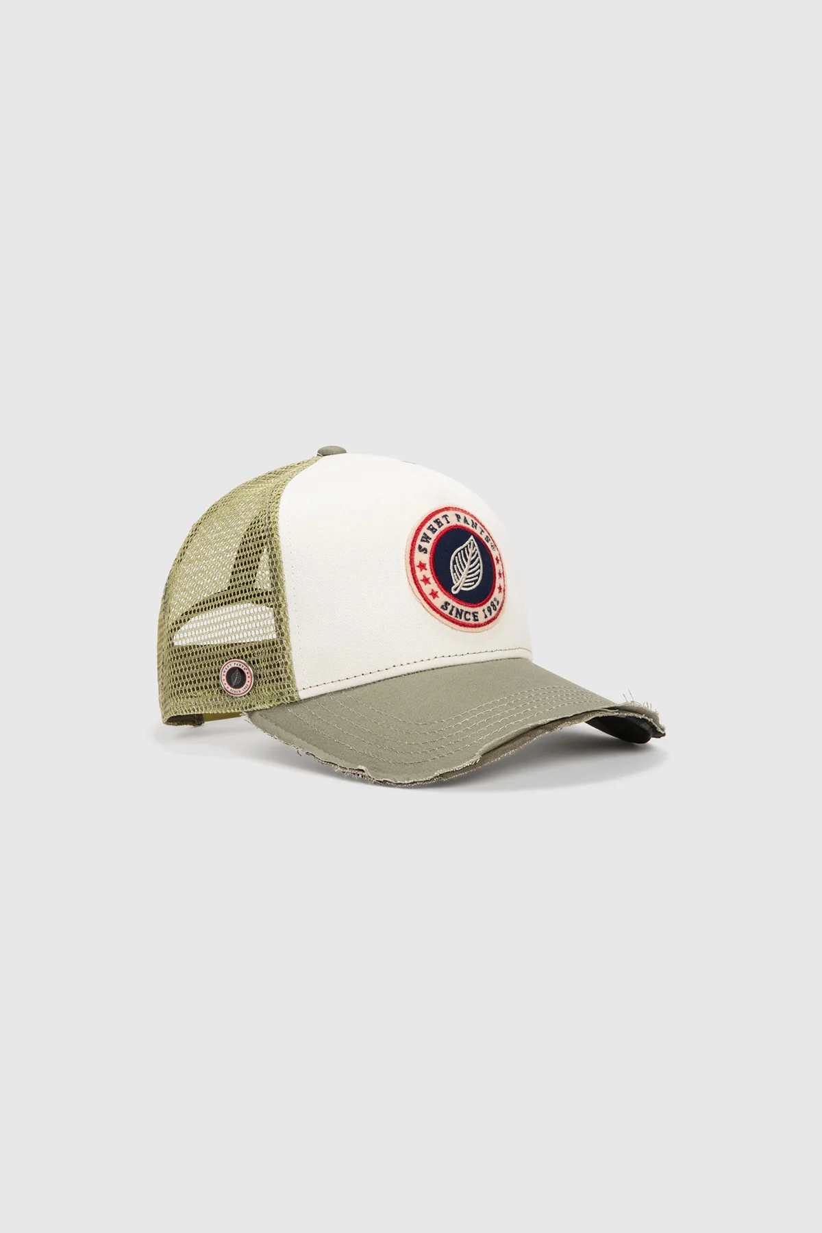 HOME RUN CAP — Casquette bi-colore en coton et filet - Sage