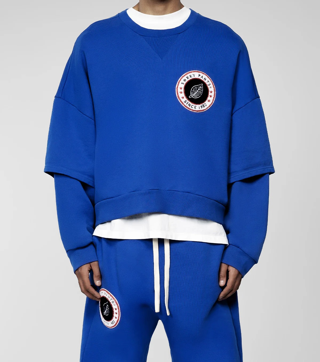 GYM CREW — Sweat col rond oversize en molleton épais - Electrik