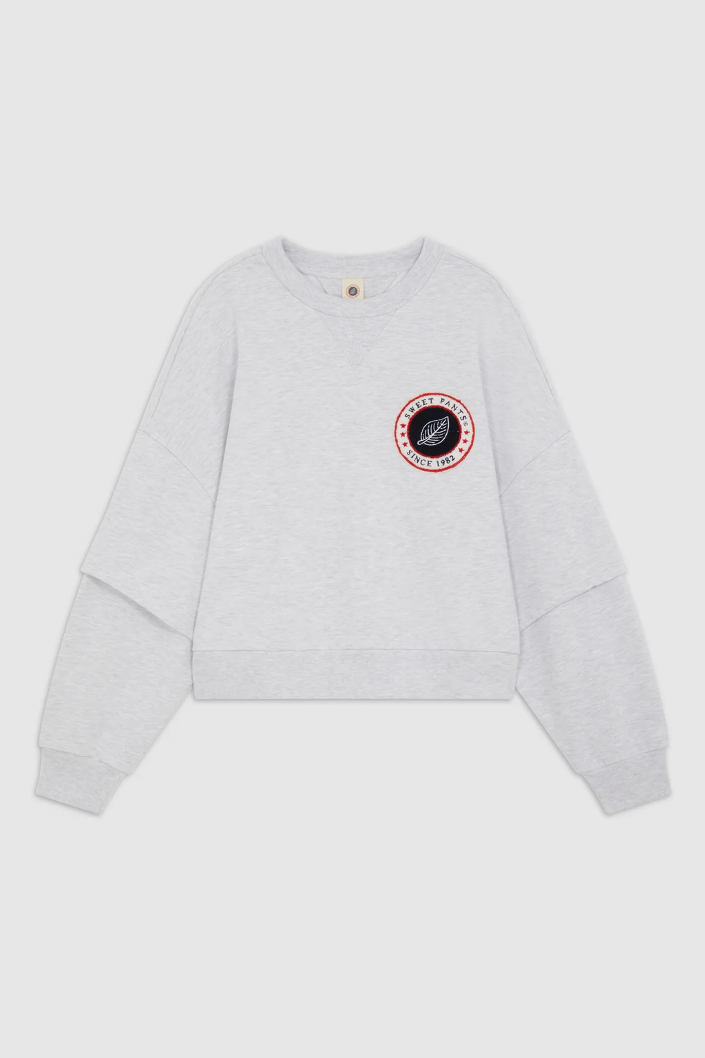 GYM CREW — Sweat col rond oversize en molleton épais - Ice Marl