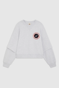 GYM CREW — Sweat col rond oversize en molleton épais - Ice Marl