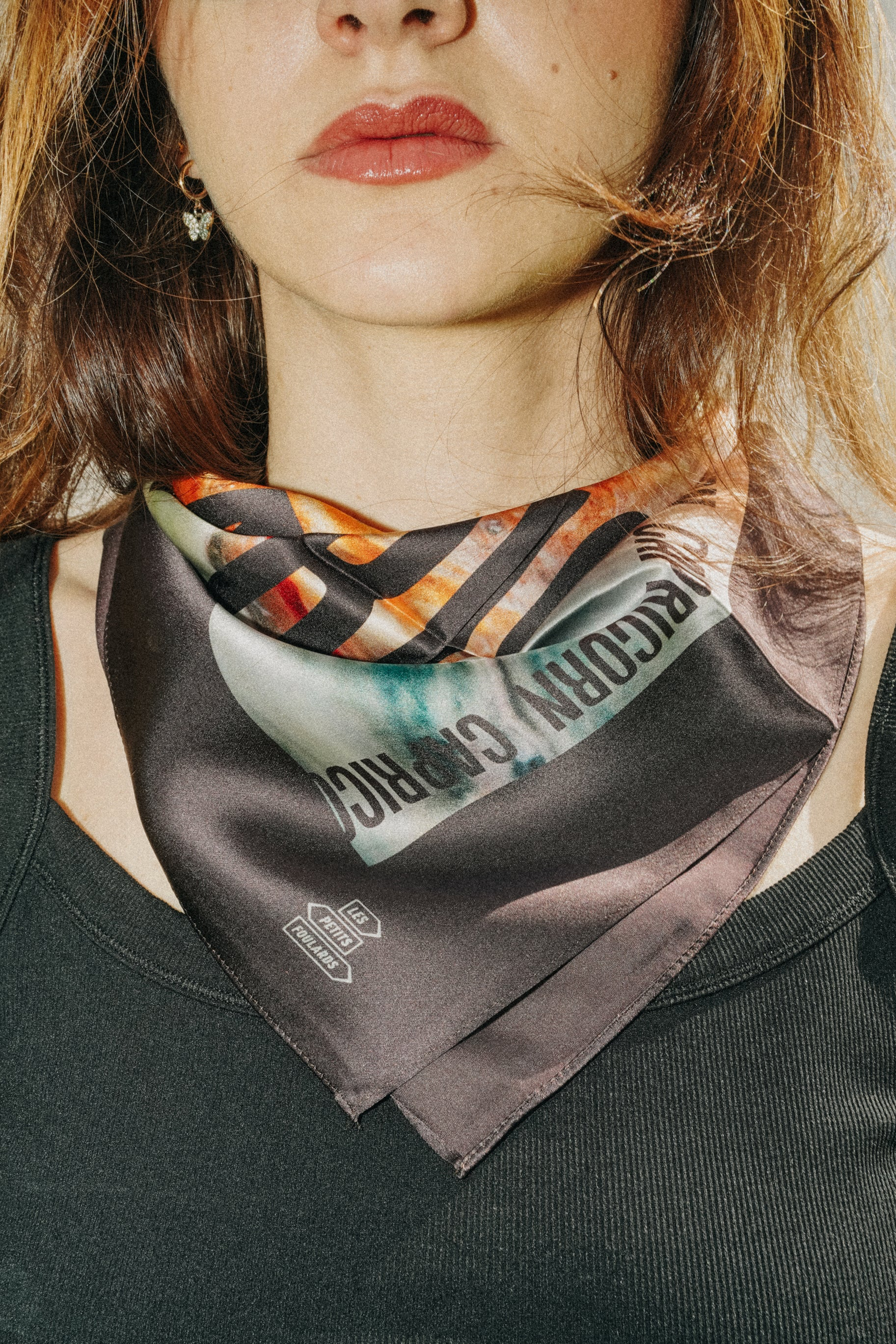 Foulard Capricorn (Capricorne) — Onyx  - Soie