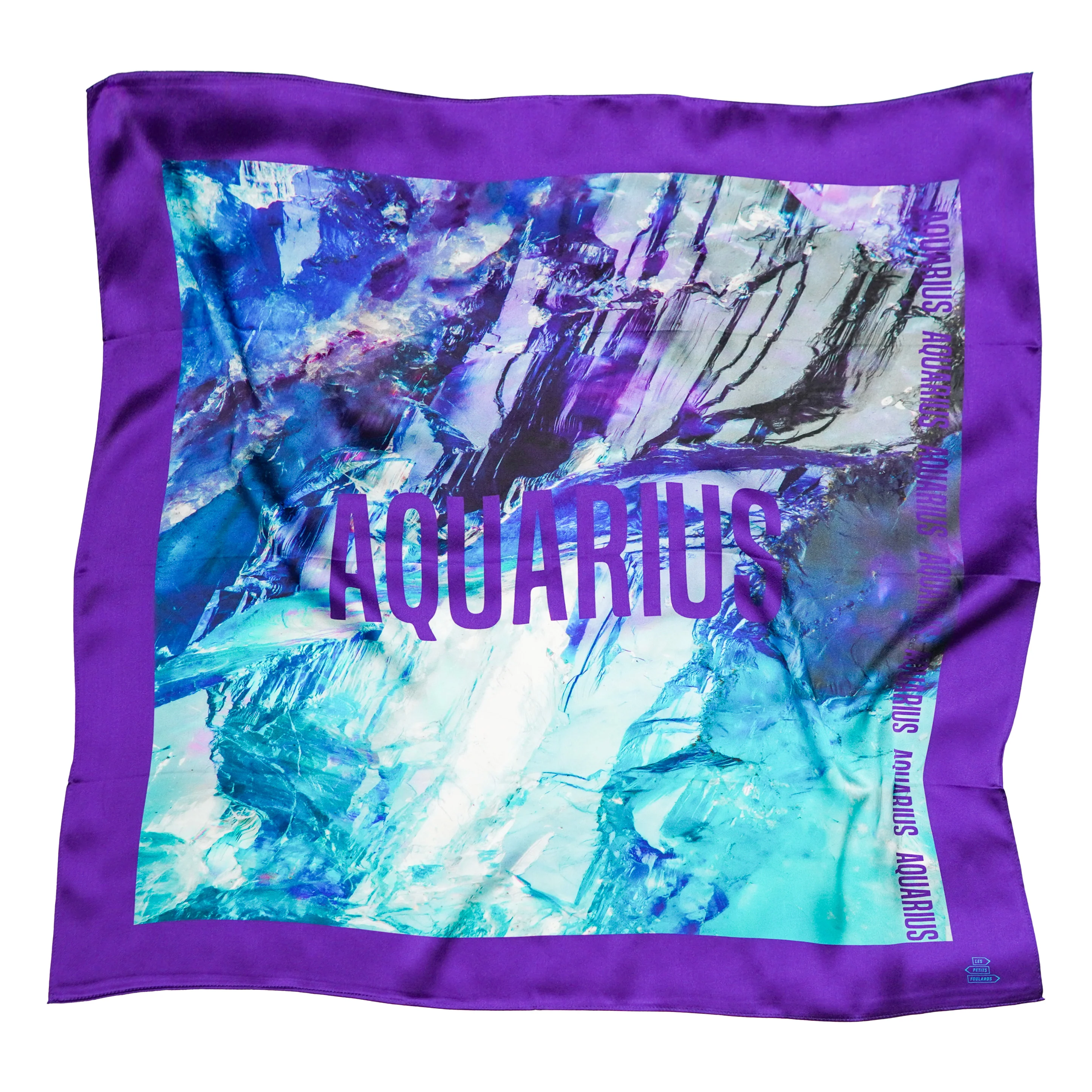Foulard Aquarius (Verseau) — Fluorite - soie
