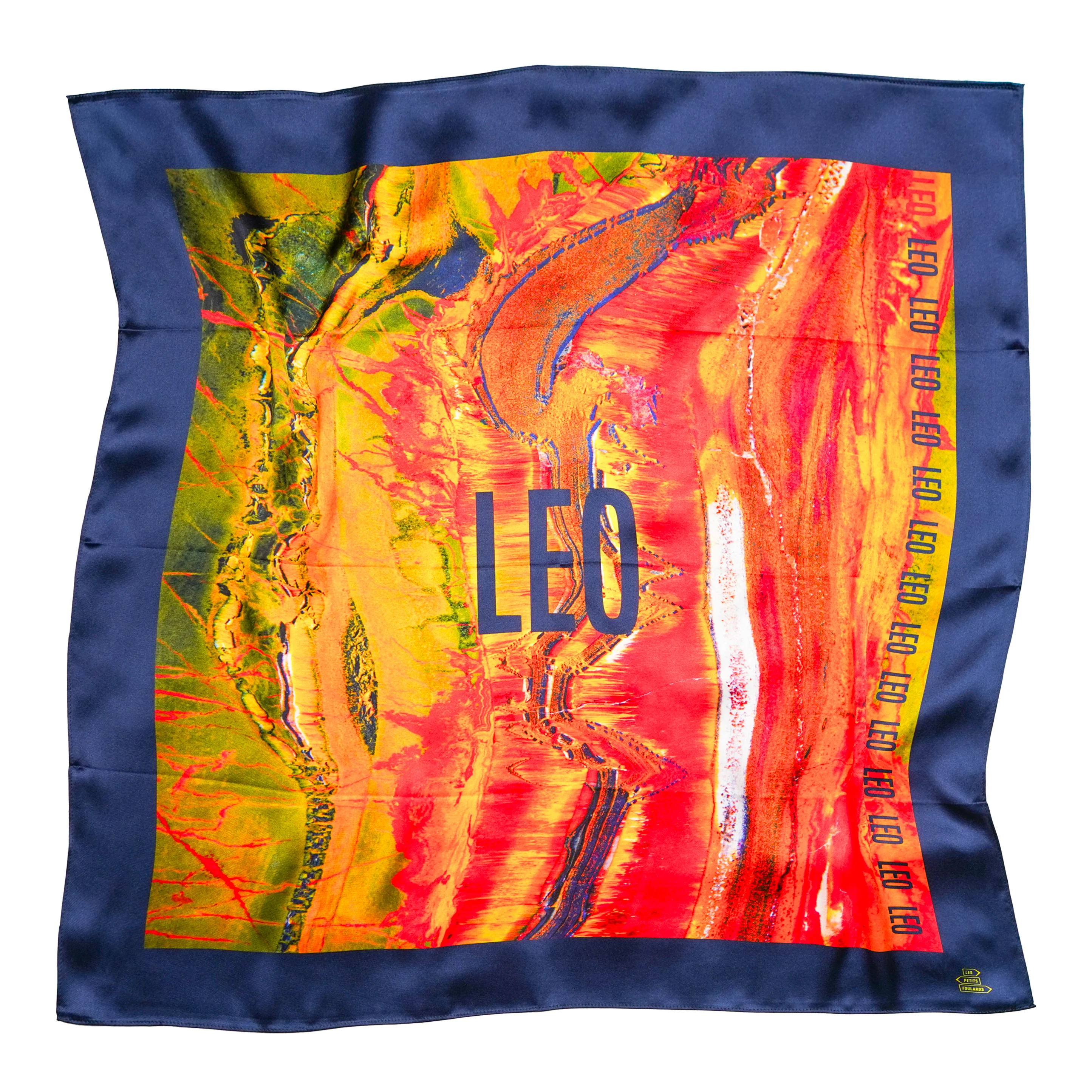 Foulard Leo (Lion) — Œil de Tigre  - Soie
