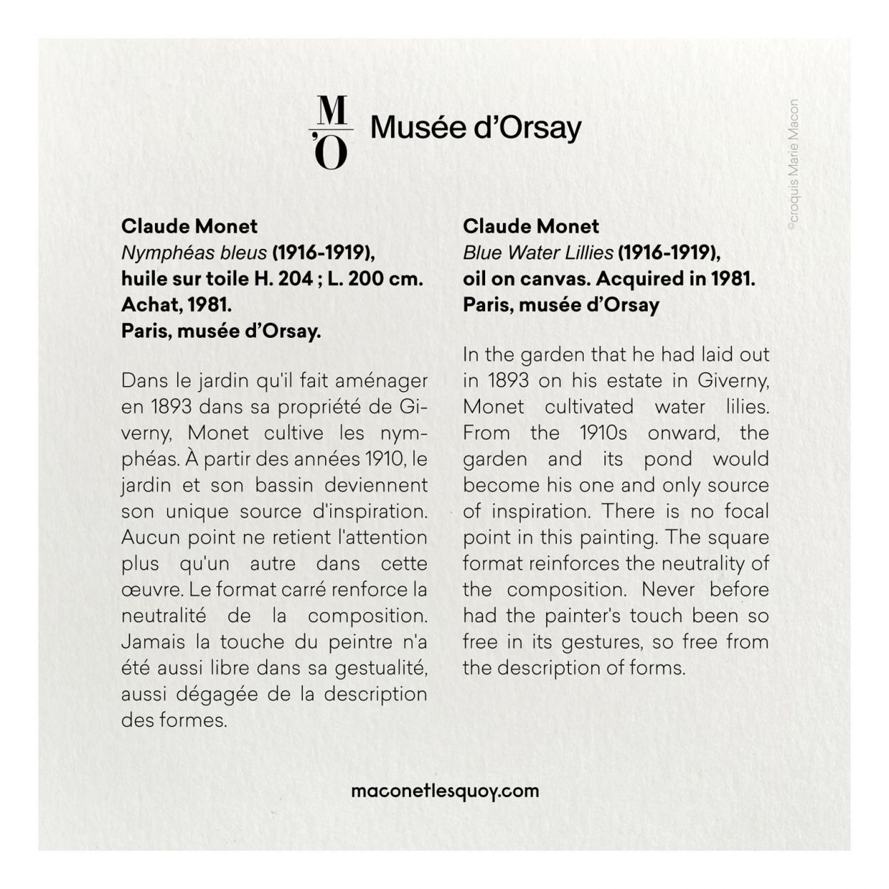 BROCHE NYMPHÉA - COLLAB' MUSÉE D'ORSAY
