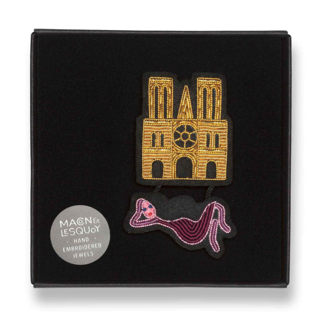 BROCHE NOTRE DAME ET ESMÉRALDA