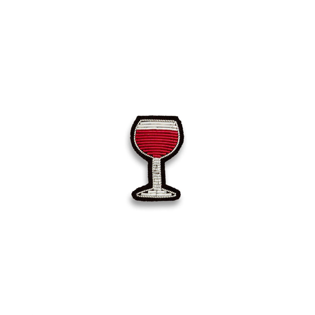 BROCHE VERRE VIN ROUGE