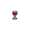 BROCHE VERRE VIN ROUGE