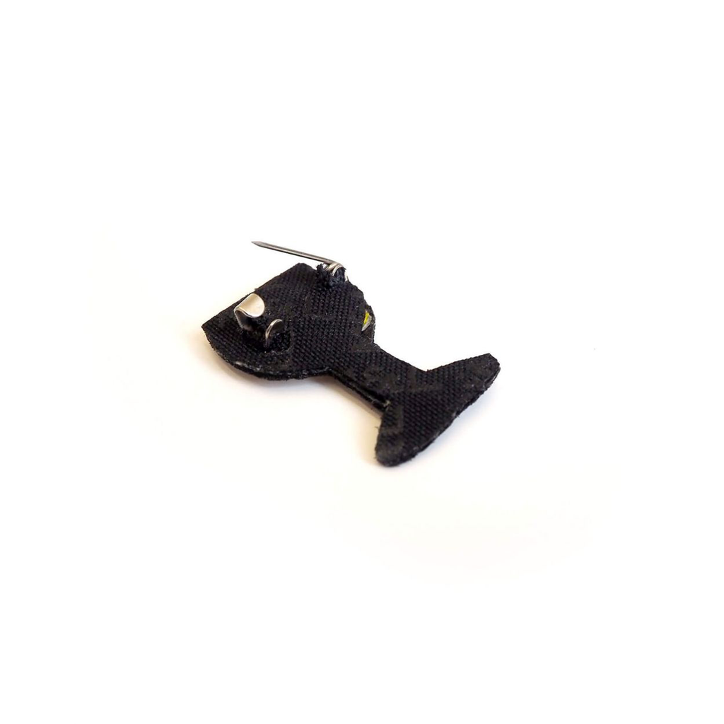 BROCHE VERRE VIN ROUGE
