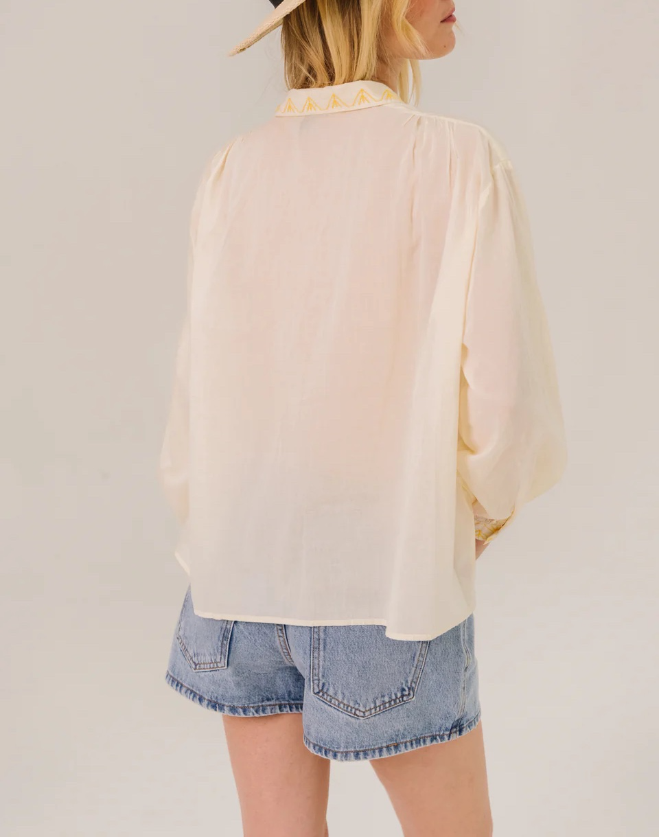 ALI PELICANA - CHEMISE  - Voile de coton brodé