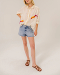 ALI PELICANA - CHEMISE  - Voile de coton brodé