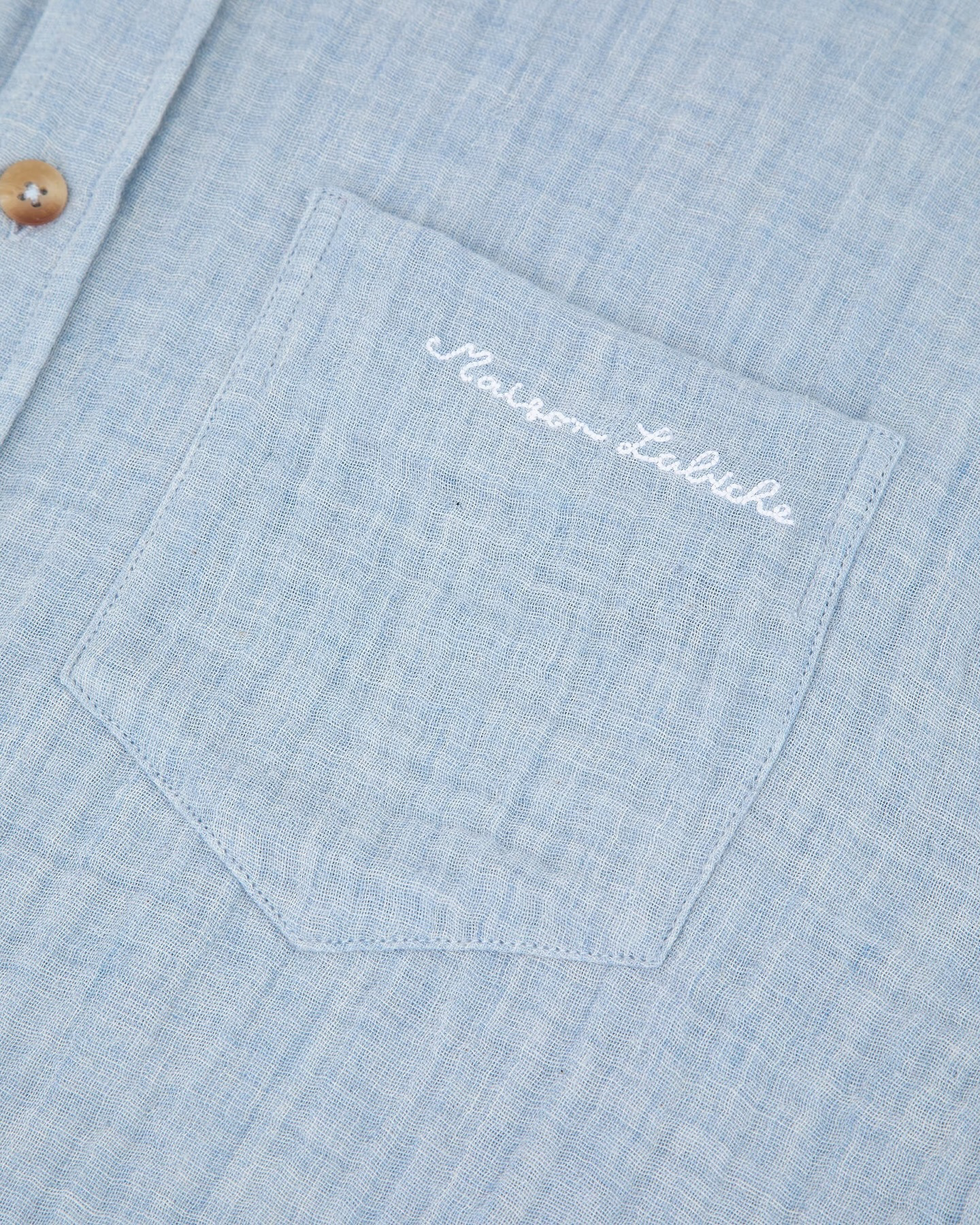 Chemise Bonne Graine — Gaze de Coton — Gause State Blue
