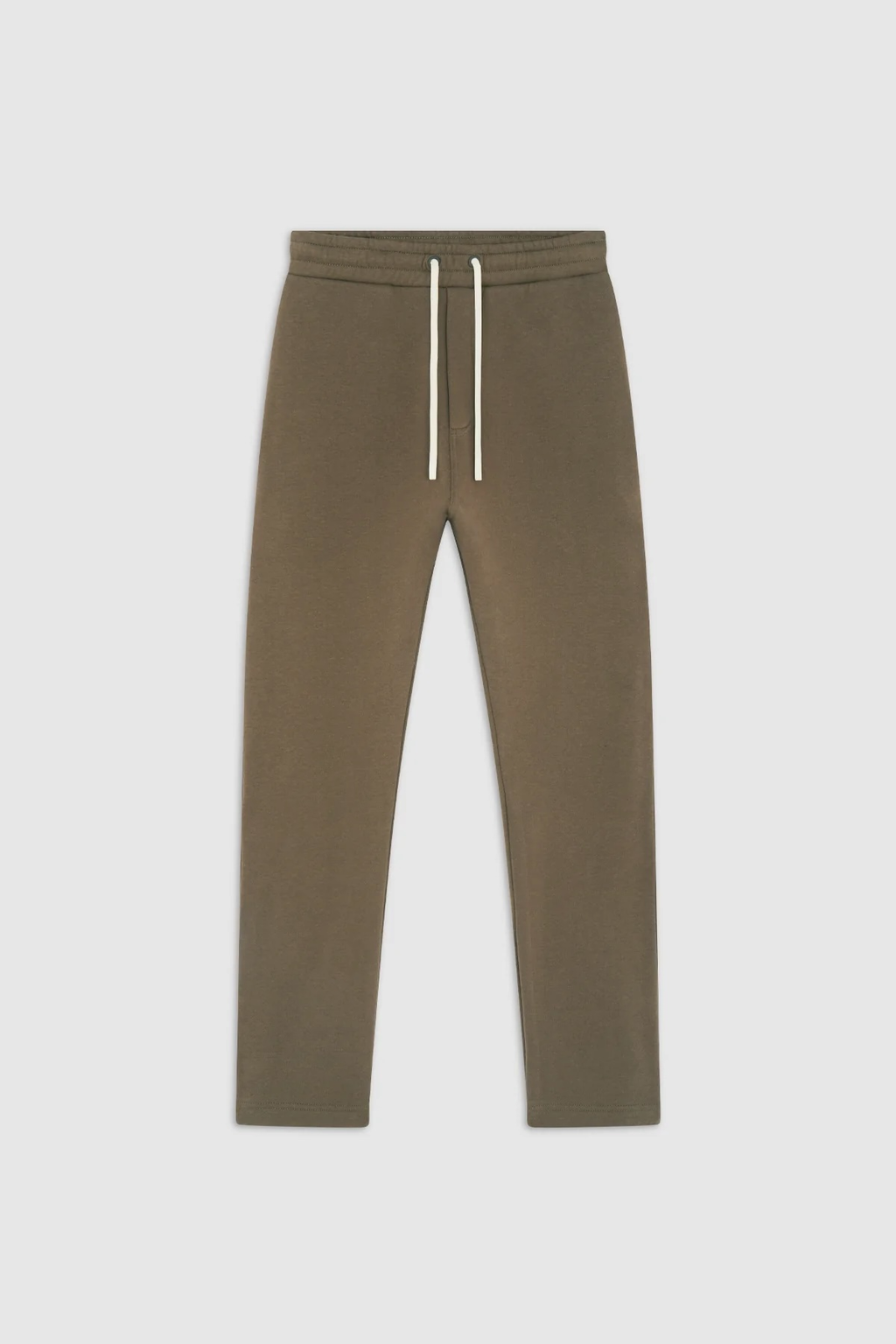 ICONIC STRAIGHT — Pantalon coupe droite en molleton - Dark Earth