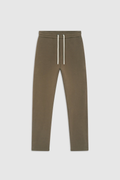 ICONIC STRAIGHT — Pantalon coupe droite en molleton - Dark Earth