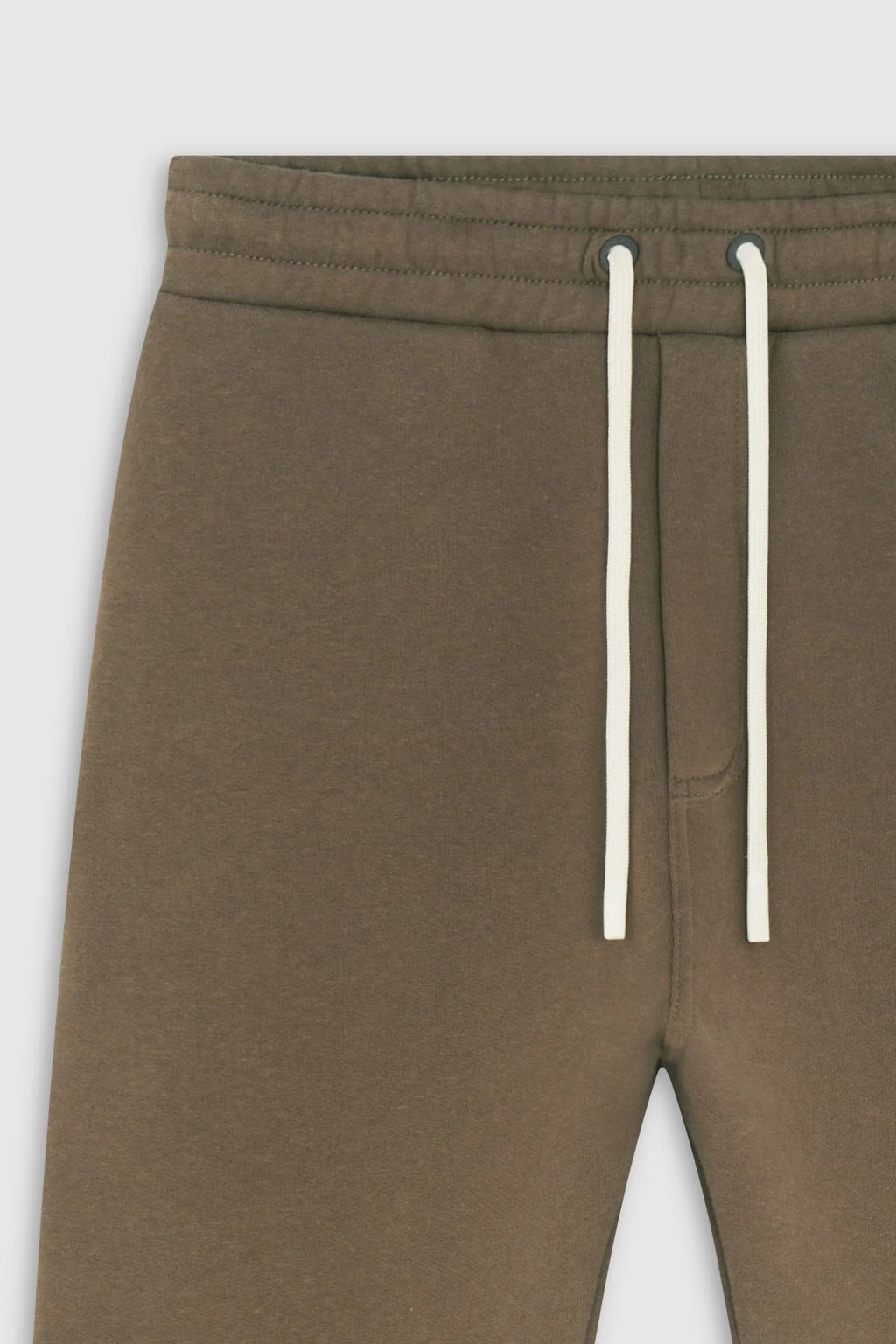 ICONIC STRAIGHT — Pantalon coupe droite en molleton - Dark Earth
