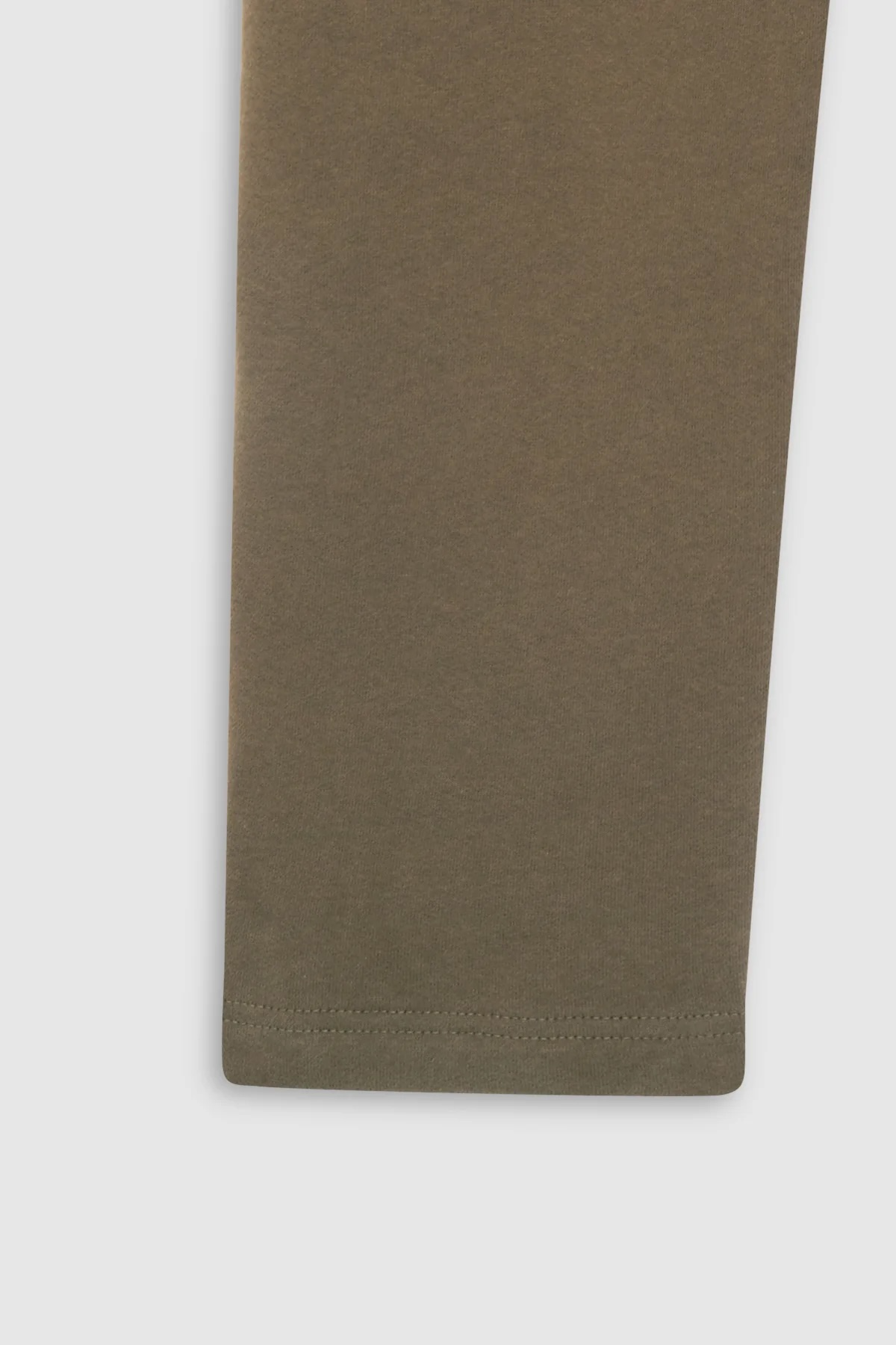 ICONIC STRAIGHT — Pantalon coupe droite en molleton - Dark Earth