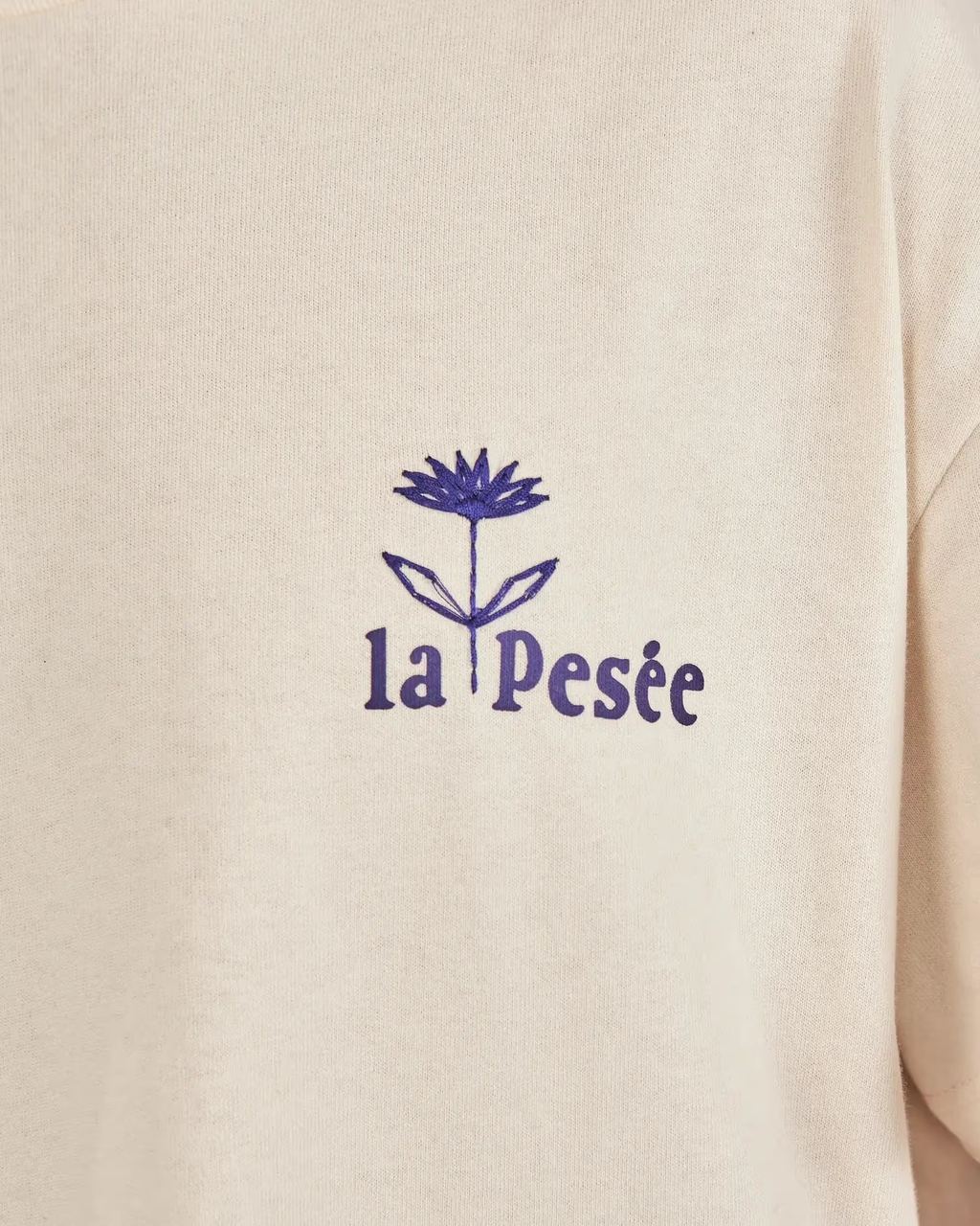 T-SHIRT GENTIANE - Ecru & Bleu