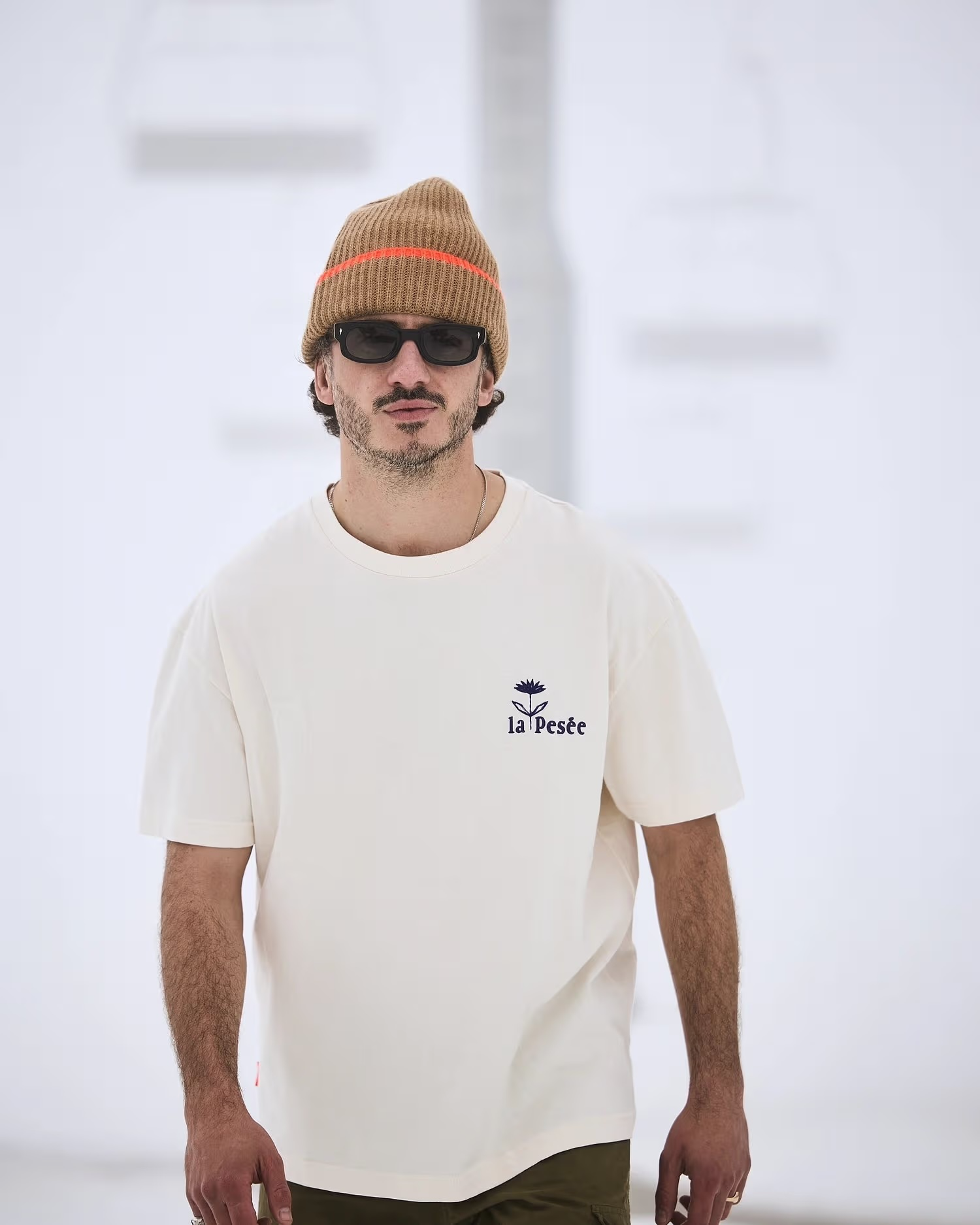 T-SHIRT GENTIANE - Ecru & Bleu